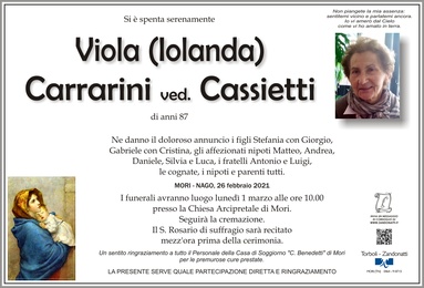 Carrarini Viola ved. Cassietti
