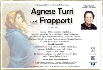 Turri Agnese ved. Frapporti