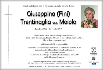 Trentinaglia Giuseppina ved. Moiola
