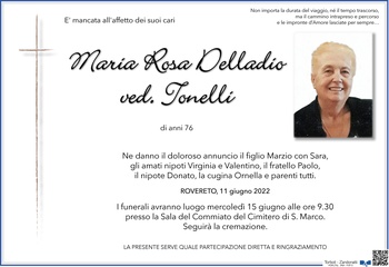 Delladio Maria Rosa ved. Tonelli