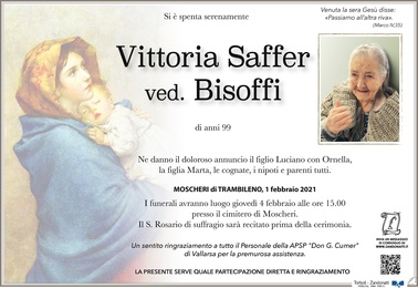 Saffer Vittoria ved. Bisoffi