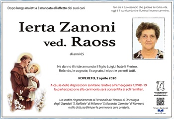 Zanoni Ierta ved. Raoss