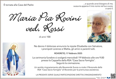 Rovini Maria Pia ved. Rossi