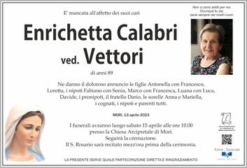 Calabri Enrichetta ved. Vettori