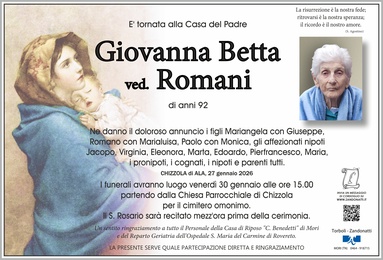 Betta Giovanna ved. Romani