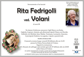 Fedrigolli Rita ved. Volani