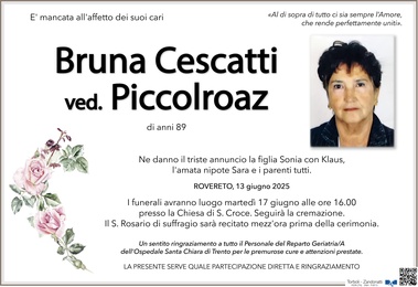 Cescatti Bruna ved. Piccolroaz