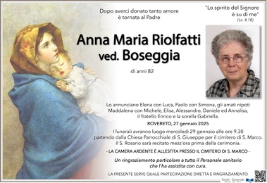 Riolfatti Anna Maria ved. Boseggia