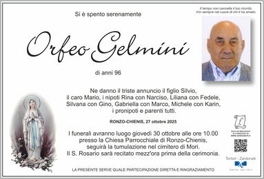 Gelmini Orfeo Gelmini Orfeo