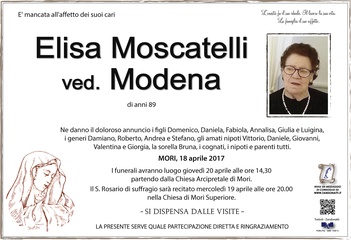 Moscatelli Elisa ved. Modena