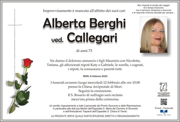Berghi Alberta ved. Callegari