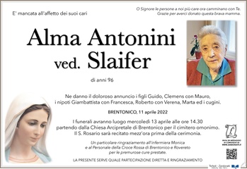 Antonini Alma ved. Slaifer