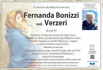 Bonizzi Fernanda ved. Verzeri