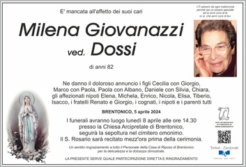 Giovanazzi Milena ved. Dossi