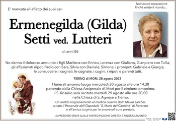 Setti Ermenegilda ved. Lutteri