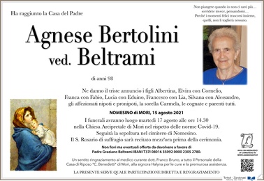 Bertolini Agnese ved. Beltrami