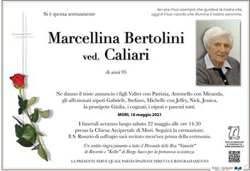 Bertolini Marcellina ved. Caliari