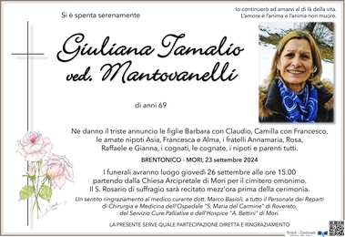 Tamalio Giuliana ved. Mantovanelli