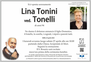 Tonini Lina ved. Tonelli