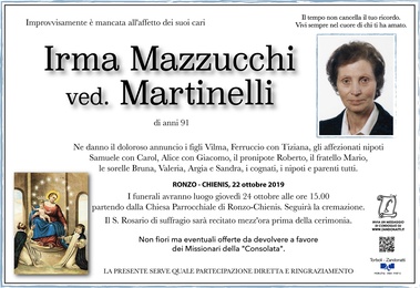 Mazzucchi Irma ved. Martinelli