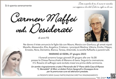 Maffei Carmen ved. Desiderati