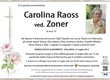 Raoss Carolina ved. Zoner