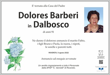 Barberi Dolores in Dalbosco