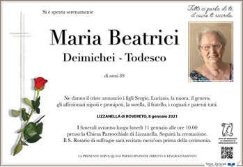 Beatrici Maria Deimichei - Todesco