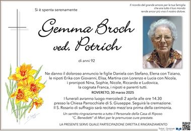 Broch Gemma ved. Potrich