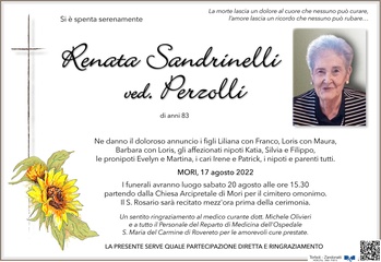 Sandrinelli Renata ved. Perzolli