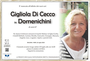 Di Cecco Gigliola in Domenichini