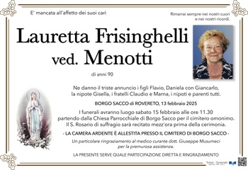 Frisinghelli Lauretta ved. Menotti