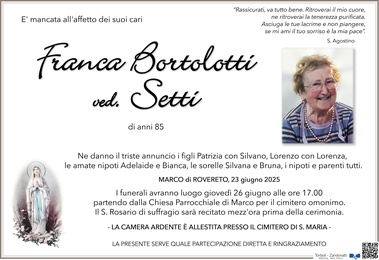 Bortolotti Franca ved. Setti