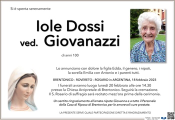 Dossi Iole ved. Giovanazzi