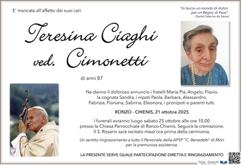 Ciaghi Teresina ved. Cimonetti