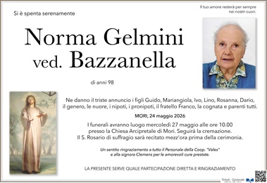 Gelmini Norma ved. Bazzanella