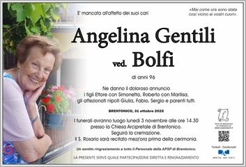 Gentili Angelina ved. Bolfi