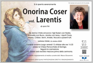 Coser Onorina ved. Larentis