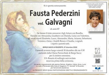 Pederzini Fausta ved. Galvagni