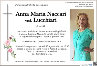 Naccari Anna Maria ved. Lucchiari