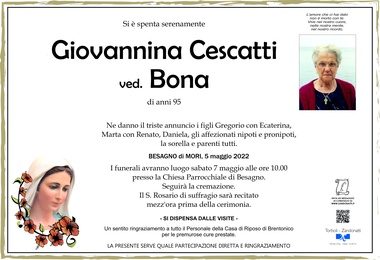 Cescatti Giovannina ved. Bona