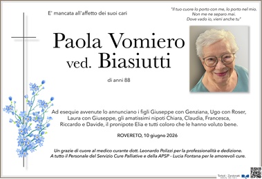 Vomiero Paola ved. Biasiutti