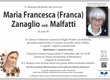 Zanaglio Maria Francesca ved. Malfatti