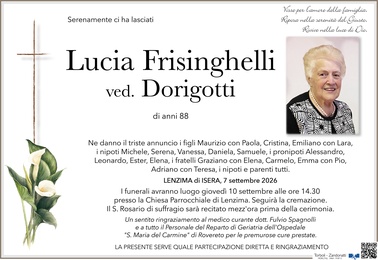 Frisinghelli Lucia ved. Dorigotti
