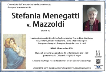 Menegatti Stefania ved. Mazzoldi