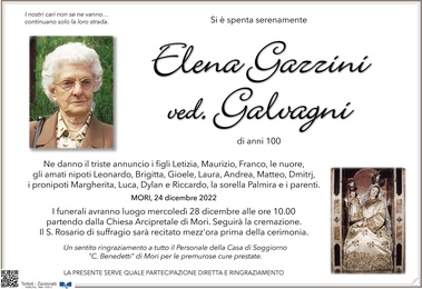 Gazzini Elena ved. Galvagni