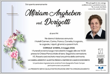 Angheben Miriam ved. Dorigotti