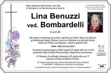 Benuzzi Lina ved. Bombardelli