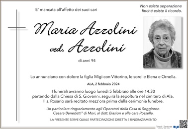 Azzolini Maria ved. Azzolini