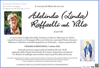 Raffaelli Adelinda ved. Villa